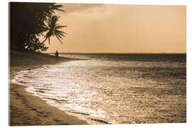 Acrylic print Walk on the beach on a tropical island