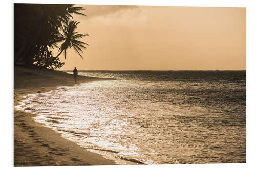 Foam board print Walk on the beach on a tropical island