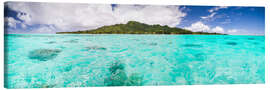 Canvas print Tropical island of Rarotonga in the Pacific Ocean