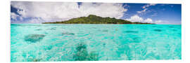 Foam board print Tropical island of Rarotonga in the Pacific Ocean