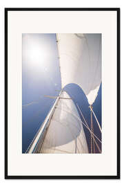 Gerahmter Kunstdruck Segel und Sommersonne