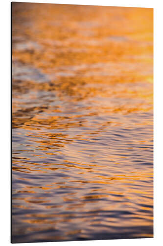 Aluminium print Sunset reflects in the ocean