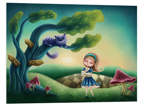 Foam board print Alice in Wonderland