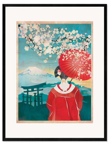 Gerahmter Kunstdruck Japan