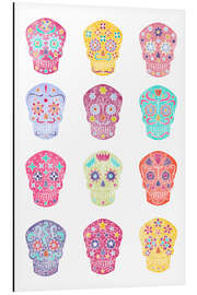 Aluminium print Day of the Dead Sugar Skulls