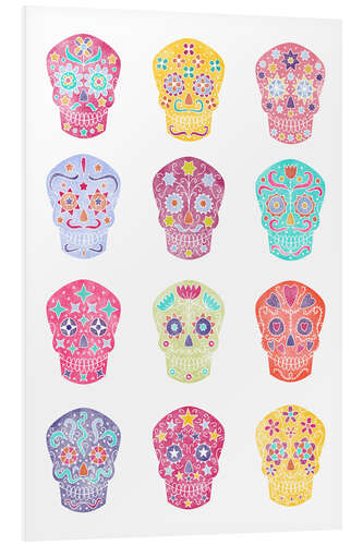 Foam board print Day of the Dead Sugar Skulls