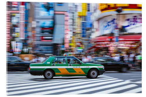 Acrylglasbild Taxi in Tokio