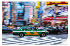 Selvklebende plakat Taxi in Tokyo