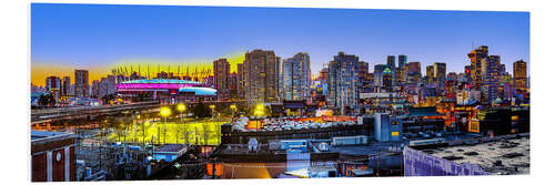 Foam board print Vancouver with BC Place Stadium