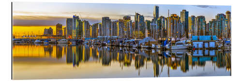 Quadro em plexi-alumínio Vancouver Marina and Skyline