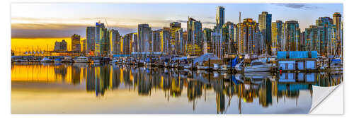 Sticker mural Marina et Skyline de Vancouver