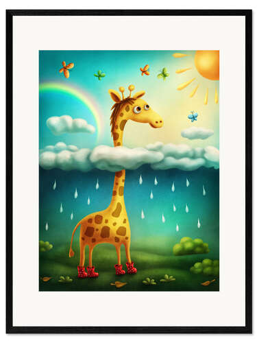 Framed art print Giraffe