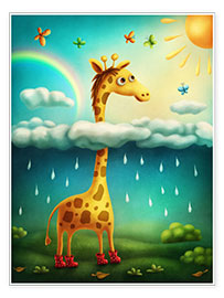 Wandbild  Giraffe - Elena Schweitzer