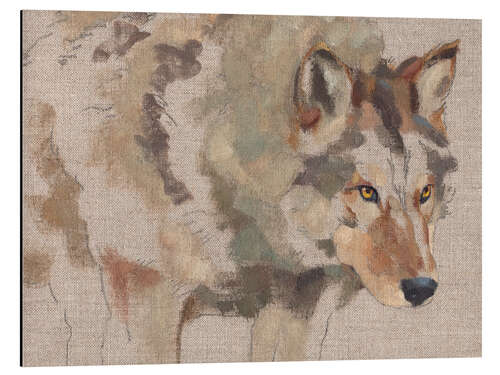 Aluminium print Timber Wolf