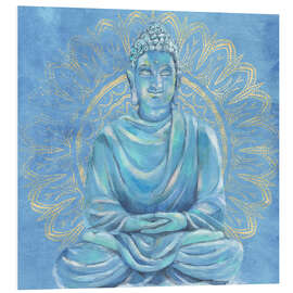 Foam board print Buddha in blue