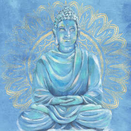 Magnettafel Buddha in Blau