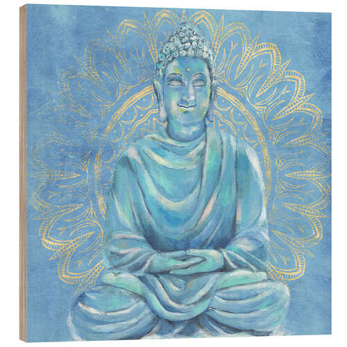 Trebilde Buddha in blue