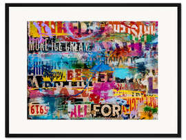 Gerahmter Kunstdruck Metromix Luv I