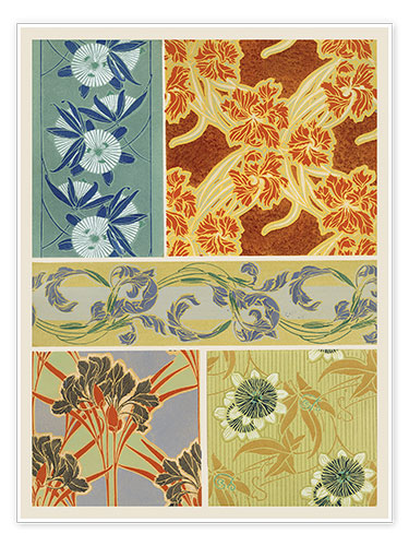 Poster Art Deco Blumen IX