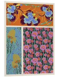 Foam board print Art Deco Flowers VII