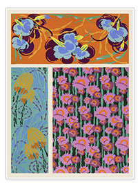 Poster Art Deco Flowers VII