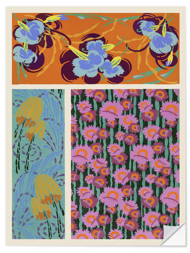 Sticker mural Fleurs Art Déco VII