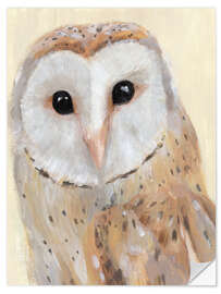 Selvklebende plakat Barn owl