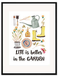 Gerahmter Kunstdruck Gartenzeit