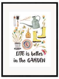 Gerahmter Kunstdruck Gartenzeit