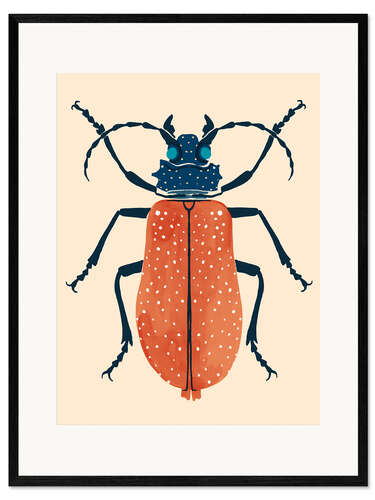 Kehystetty taidepainatus Beetle bug III