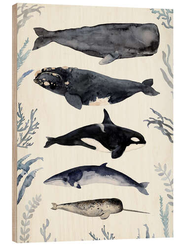 Puutaulu Whales II