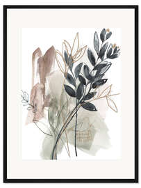 Gerahmter Kunstdruck Gebündelte Blätter