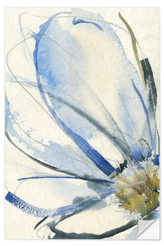 Selvklebende plakat Cobalt & Paynes Petals