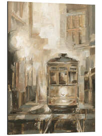 Magnettafel Lissabon Straßenbahn bei Nacht