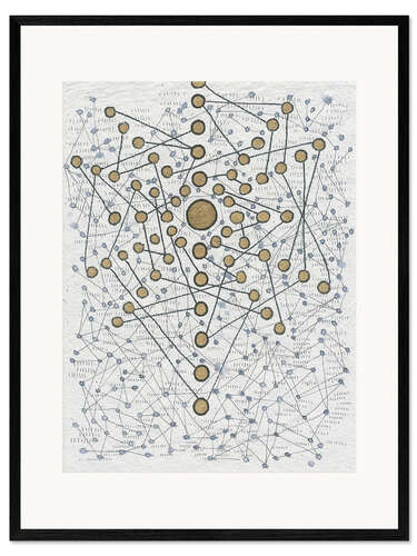 Framed art print Chakra network