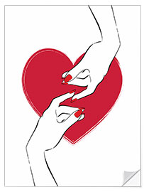 Selvklebende plakat Touching love