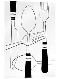 Acrylic print Cutlery game