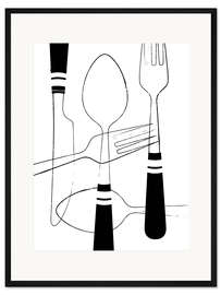 Gerahmter Kunstdruck Besteckspiel