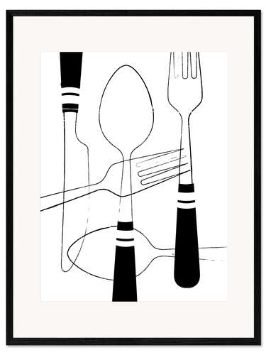Plakat artystyczny premium w ramie Cutlery game