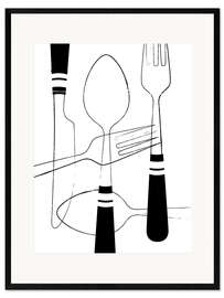 Plakat artystyczny premium w ramie Cutlery game