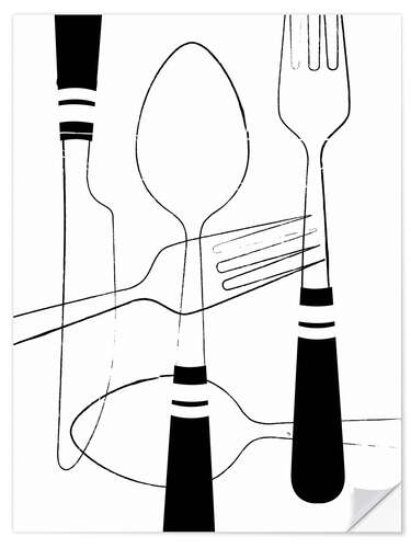 Wall sticker Cutlery game