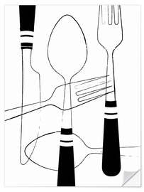 Wall sticker Cutlery game
