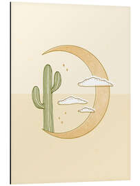 Tableau en aluminium Cactus lunaire