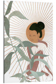 Magnettafel Die Dame in den Sonnenstrahlen