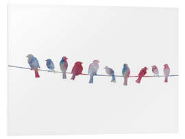 Tableau en PVC Oiseaux sur fil