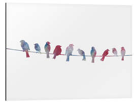 Magnettafel Vögel auf Draht