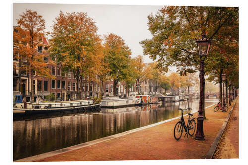 Foam board print Autumn colors in Amsterdam, Holland