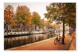 Poster Couleurs d&#039;automne à Amsterdam, Hollande