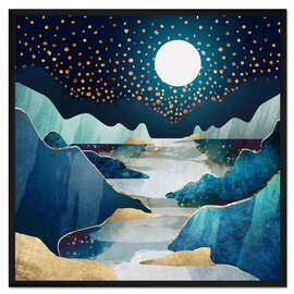 Gerahmter Kunstdruck Mondschein