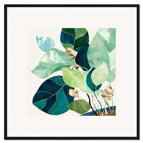 Gerahmter Kunstdruck Indigopflanze II